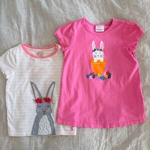 Hanna Andersson & Joules Bunny Easter T shirt lot - girls 6